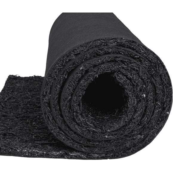 Petoto Black Rubber Mulch 94in x 23.6in Recycled Rubber Mulch Mat Roll Natural Looking Permanent Rubber Mulch Edging Border for Garden, Landscaping Outdoor