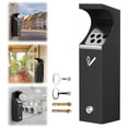 thumbnail image 1 of Petoto Wall Mounted Commercial Ash Bin with Lock – 2.5L Commercial Metal Ashtray & Cigarette Butt Container, Outdoor/Indoor, Restaurant, Office, Park, 1 of 9