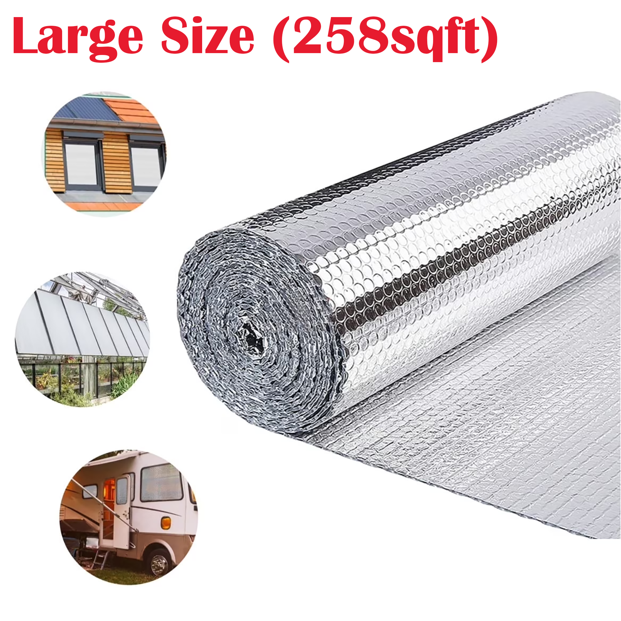 IES 100sqft Foil Double Bubble Reflective Insulation - 24"x50' Roll (R-8)