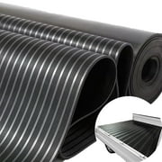 Petoto Garage Floor Mat, 9.8 x 3.3 ft Non-Slip Rubber Flooring Roll 1/8" Thickness, Heavy Duty Rubber Floor Mat