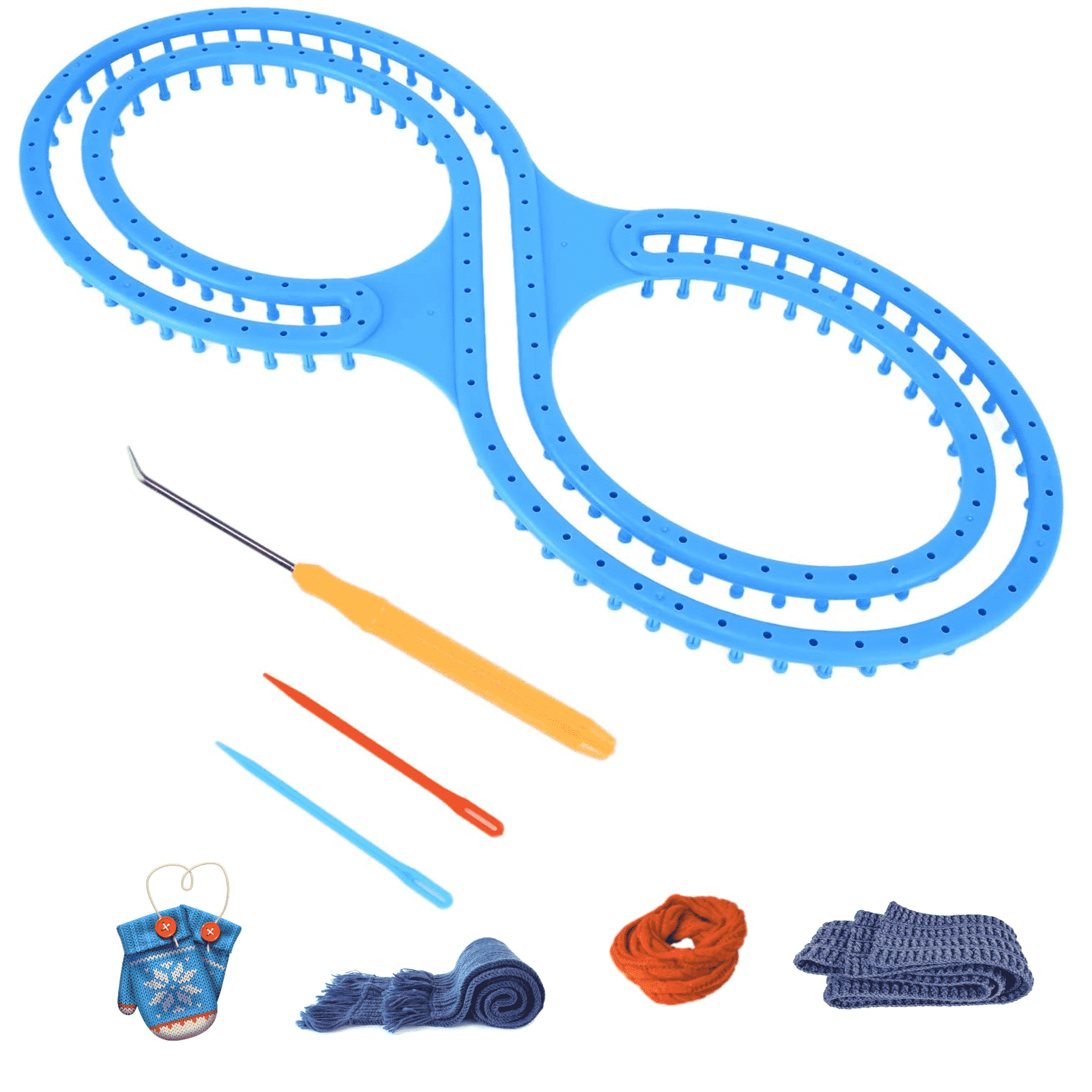 Petoto Afghan Loom Knitting Board, Knitting Loom Set, Weaving Looms for Beginners Adults for DIY Blanket, Hat, Scarf