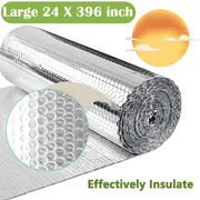 Petoto Bubble Reflective Insulation Roll, 24 in X 33 Ft Double Aluminum Foil, Window Insulation for Summer Heat, Thermal Insulation Radiant Barrier for Windows, RV, Roof, Garage Door