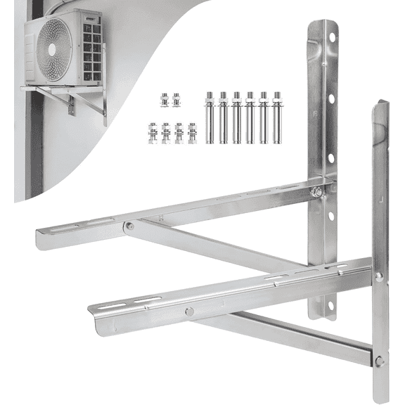 Petoto Universal Window Air Conditioner & Heat Pump Bracket for 9000-36000 BTU Mini Split Ductless AC Units, Heavy-Duty Stainless Steel Window AC Support, Load Capacity 600 lbs