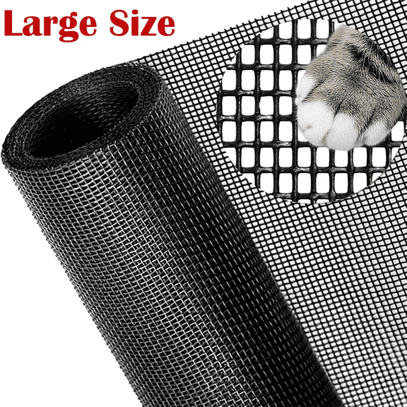 Petoto Window Screen Mesh, 39.4 in x 100 ft Screen Mesh Roll, Pet Window Screen Replacement Roll for Windows Doors and Patio Screens