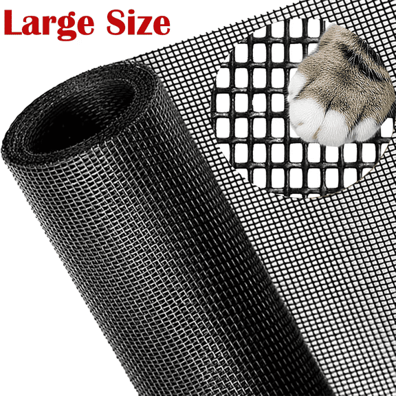 Petoto Window Screen Mesh, 39.4 in x 100 ft Screen Mesh Roll, Pet Window Screen Replacement Roll for Windows Doors and Patio Screens