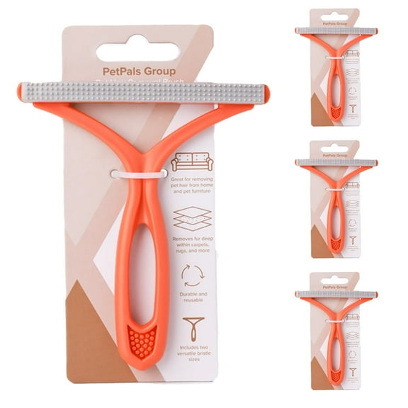 Petpals Pet Hair Removal Brush Double Sided for Furniture Cats Dogs Fur Remover Furbolish 4-Pack