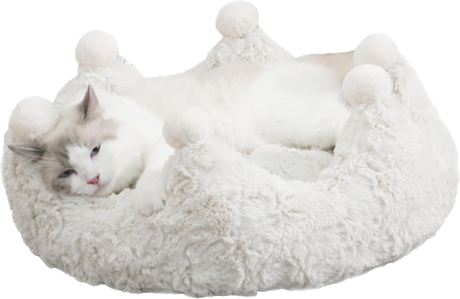 Petpals Rosen-Kronen Katzenbett DIY – Weiches Plüschbett Zum Befestigen Am Kratzbaum