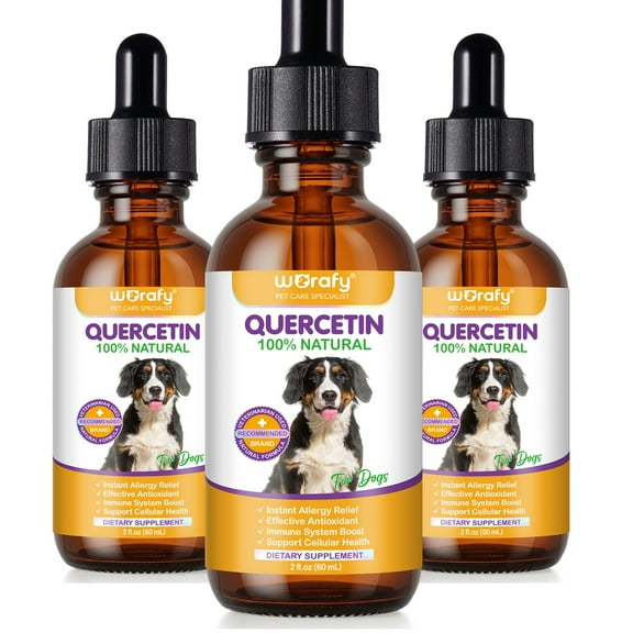 Petpya Quercetin Drops for Dogs 3PC Itch Relief Allergy Support with Bacon Flavor – Relieves Itching Boosts Immunity Natural 60ml