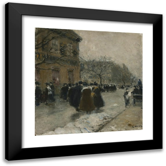 Petr Aleksandrovich Nilus 15x15 Black Modern Framed Museum Art Print Titled - Street (1900s)