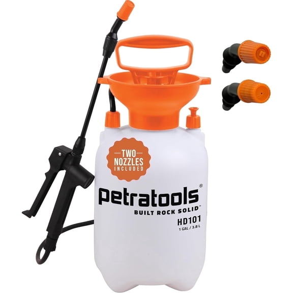 PetraTools 1 Gallon Garden Sprayer with 52-inch Long Hose for Lawn Care