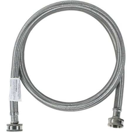 Petra 5 Foot Universal Braided Washer Fill Hose, Stainless Steel