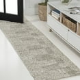thumbnail image 1 of JONATHAN Y MOROCCAN HYPE 2 x 10 Runner Rug, Petra Abstract Stripe Geometric Shag - Gray/Ivory, MOH407B-210, 1 of 8