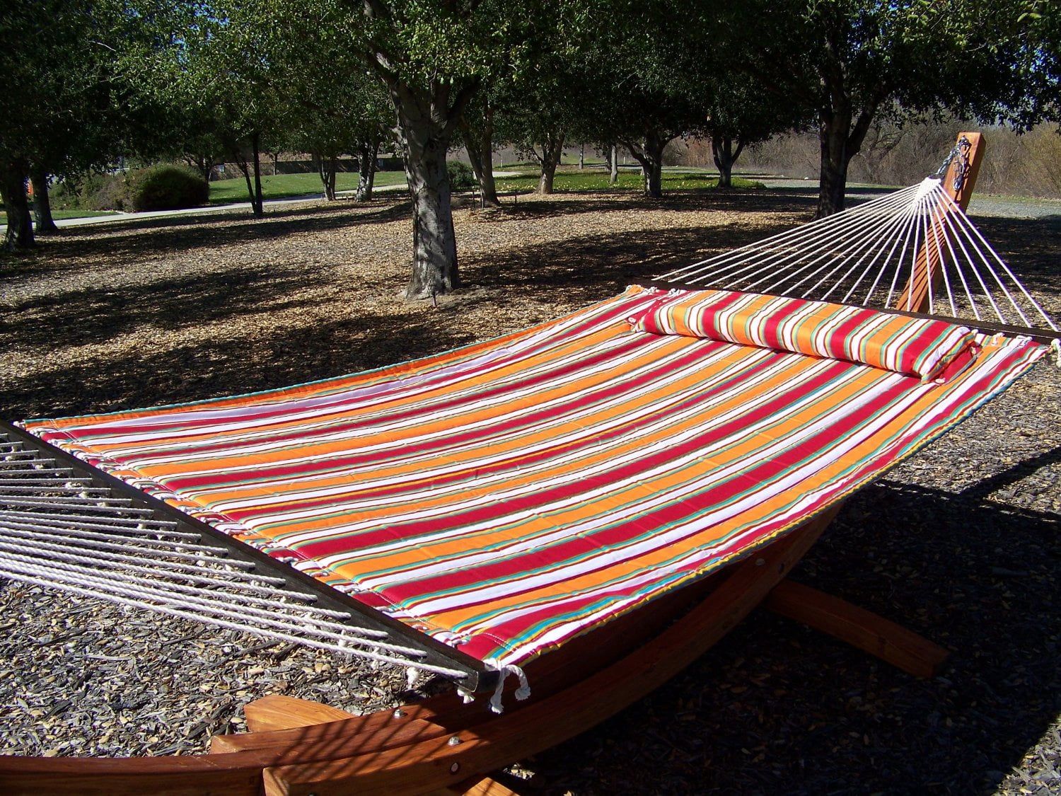 Petra Leisure Deluxe Quilted, Double Padded Hammock Bed w/Pillow. 2 Person Bed. 425 LB Capacity. STAND NOT INCLUDED