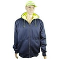thumbnail image 1 of Petra Roc LNRVDWZHSW-C3-XL 20 oz Double Weight Reversible ANSI Class 3 Zip-Up Hooded Sweatshirt, Lime & Navy - Extra Large, 1 of 1