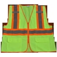 thumbnail image 1 of Petra Roc LV2-CB1-S-M Safety Vest Ansi Class Ii Lime Solid Contrast Binding, Small & Medium, 1 of 1