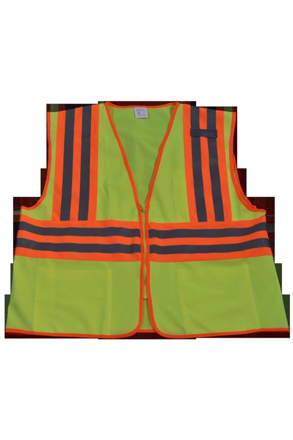 LV2-CB2-L-XL Safety Vest Ansi Class Ii Lime Solid Contrast Binding 2, Large & Extra Large