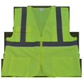 thumbnail image 1 of Petra Roc LV24-L-XL Safety Vest Ansi Class Ii Lime All Solid 4 Pocket, Large & Extra Large, 1 of 1