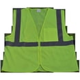 thumbnail image 1 of Petra Roc LVM2-CB0-2X-3X Safety Vest Ansi Class 2 Lime Mesh Zipper Closure 1 Chest Pocket, 2X & 3X, 1 of 2
