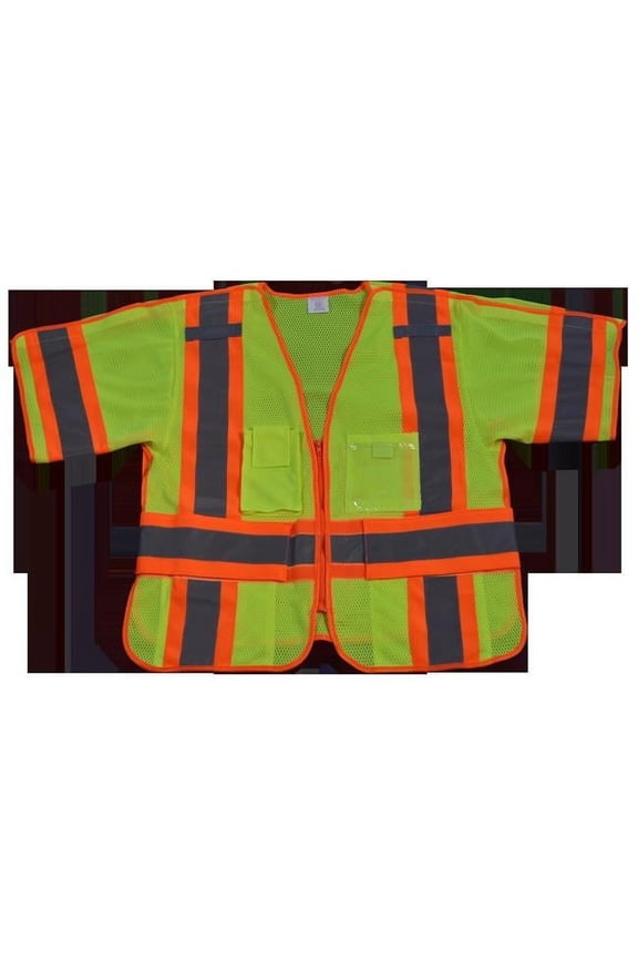 LVM3-5PB-CB1-REG ANSI 107-Class 3 Breakaway Short Sleeve Shirt & Vest, Two Tone Deluxe Regular Fits - Small & Extra Large
