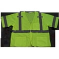 thumbnail image 1 of Petra Roc LVM3-S-M Safety Vest Ansi-Isea Class 3 Mesh Lime Cloth Hook & Eye Closure, Small & Medium, 1 of 1