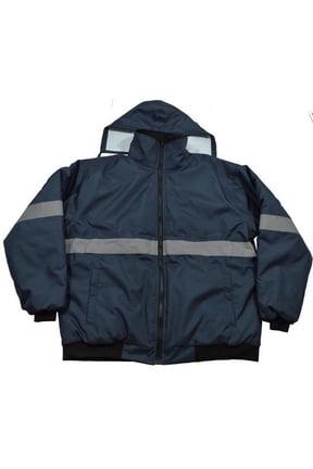 NVBJ-S1-3X Enhanced Visibility Navy Blue Quilted Bomber Jacket, 3X