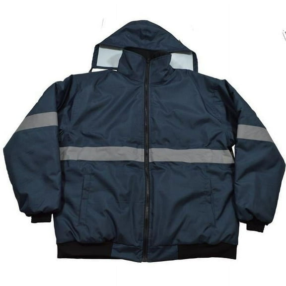 Petra Roc NVBJ-S1-XL Enhanced Visibility Navy Blue Quilted Bomber Jacket, Extra Large