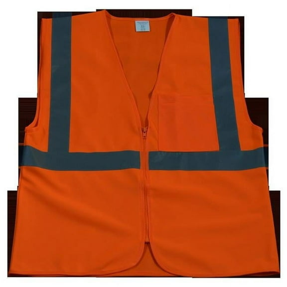 Petra Roc OV2-CB0-S-M Safety Vest Ansi Class 2 Contrast Binding Orange Solid, Small & Medium