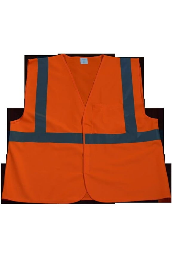 OV2-EC-S-M Safety Vest Economy Line Ansi Class Ii Orange Solid, Small & Medium