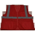 thumbnail image 1 of Petra Roc RVM-S1-L-XL 2 in. Red Mesh Vest Reflective Tape 3 Pockets Zipper Front, Large & Extra Large, 1 of 1