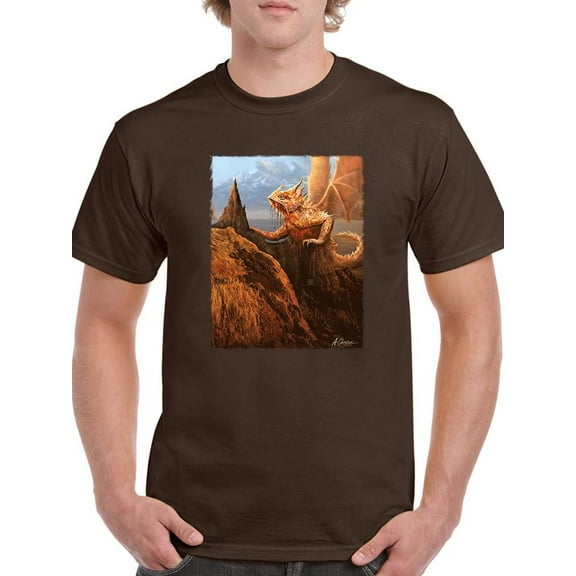 Petra Rock Dragon. T-Shirt Men -Anthony Chirstou Designs, Male 4X-Large