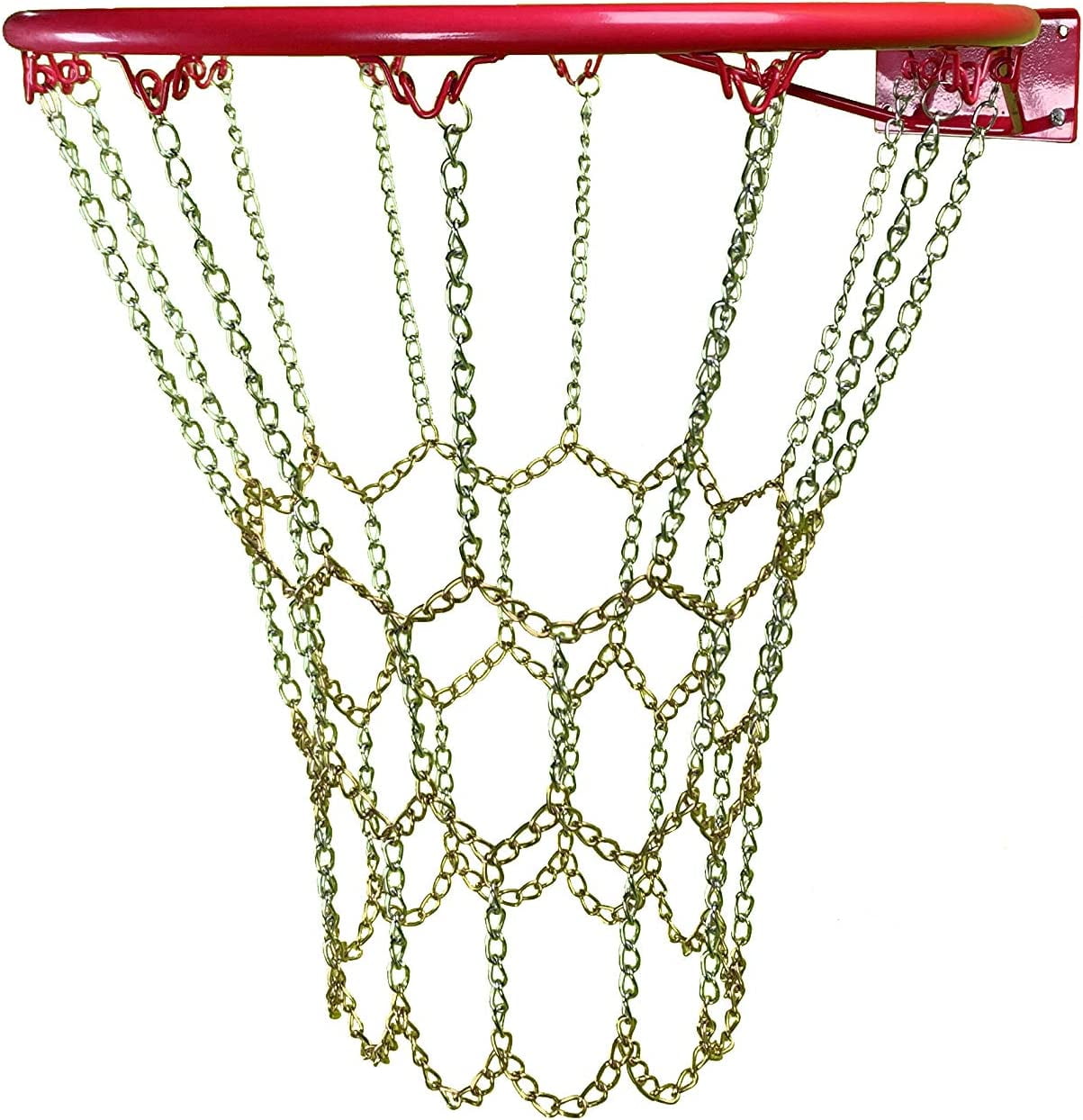 Petra Sports Heavy Duty Wall Mounted Basketball Rim & Metal Chain Link Net. 5/8-In.