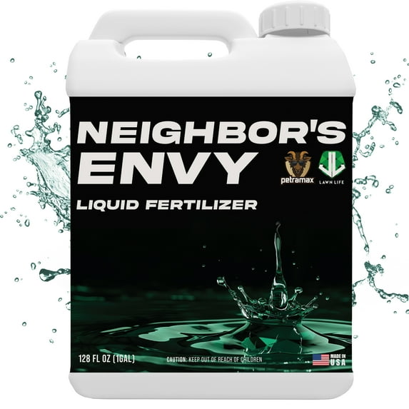 PetraMax Neighbor's Envy Liquid Lawn Fertilizer for Dark Green Grass, 1 Gallon