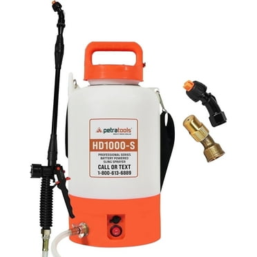 Petratools HD1000-S Rechargeable Electric Sprayer, 1-Gallon Pesticide Sprayer for Weed Control