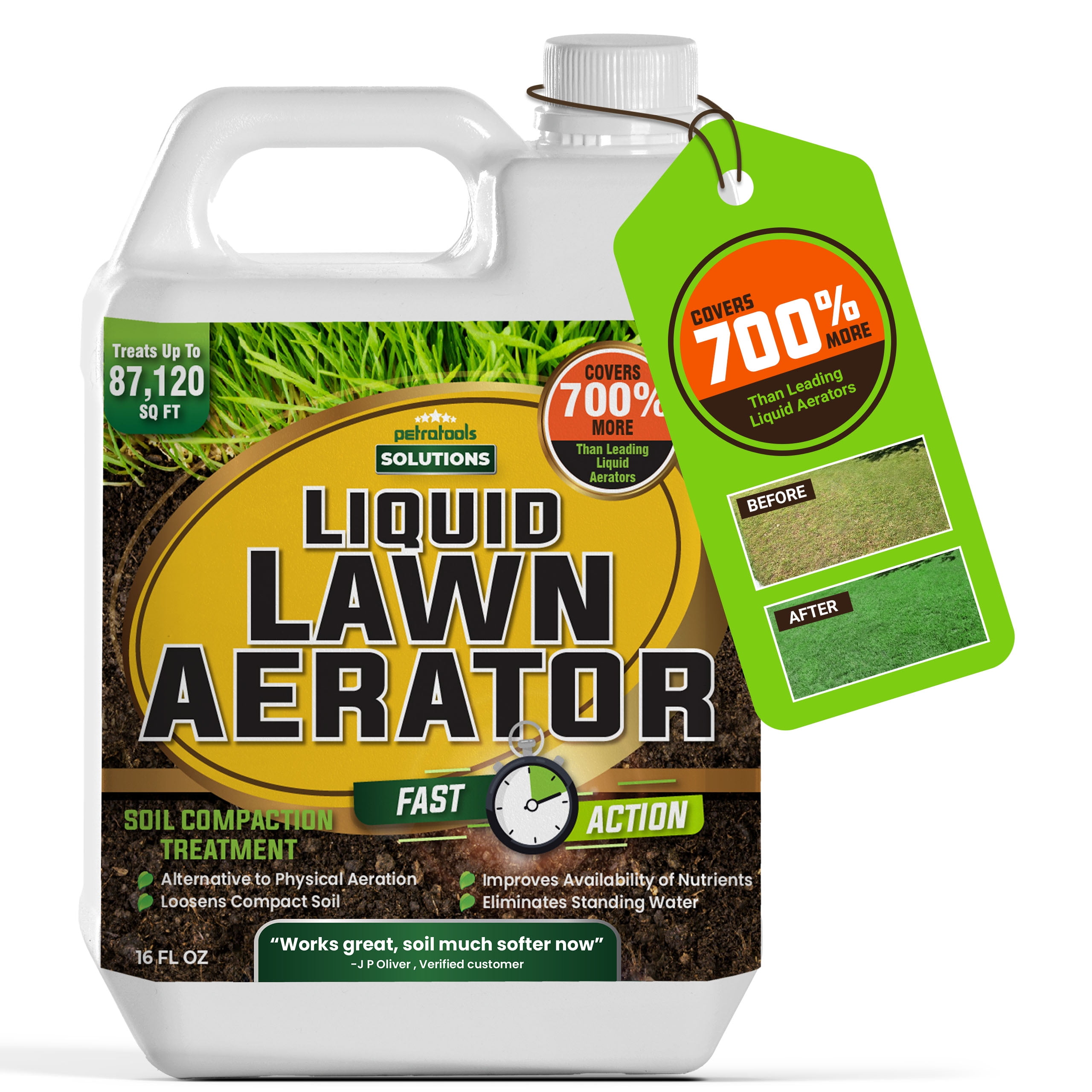 PetraTools Liquid Lawn Aerator Fast Action 16 Fl Oz