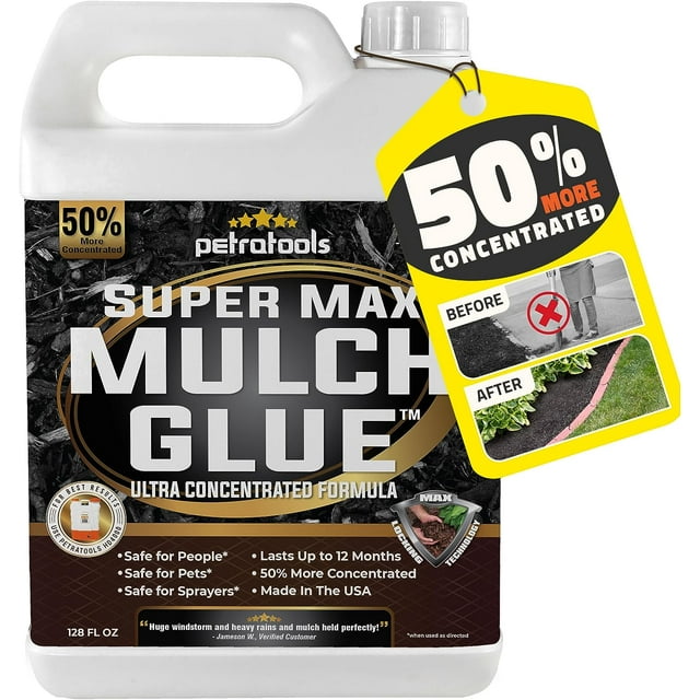 PetraTools SuperMax Mulch Glue, Mulch Binder Glue, Small Gravel Binder