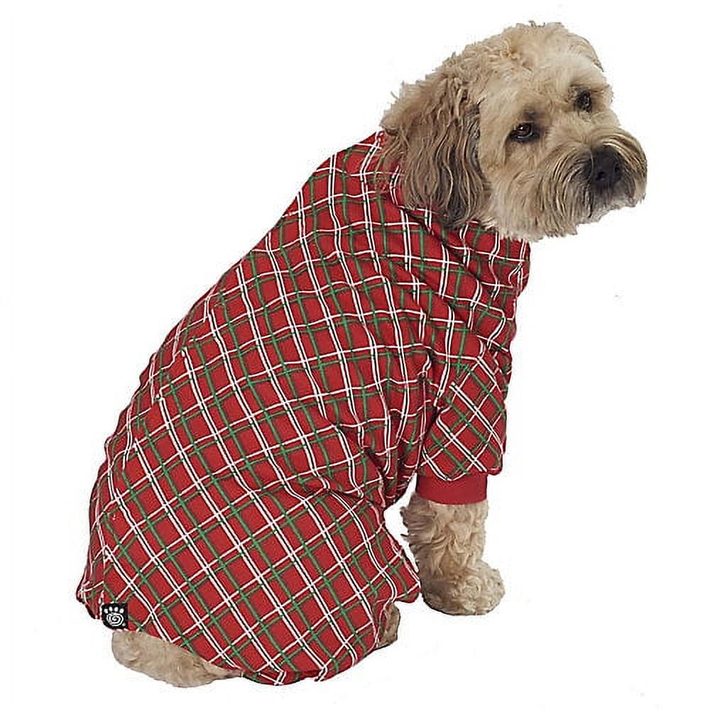 Petrageous Plaid Dog Pajamas Large Red