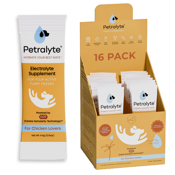 Petralyte Dog Electrolyte and Joint Supplement | for Chicken Lovers | 16 Packets