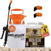 Petramax Rock Glue for Landscaping, Pea Gravel Glue and 1-Gallon HD101 Pump Sprayer Bundle