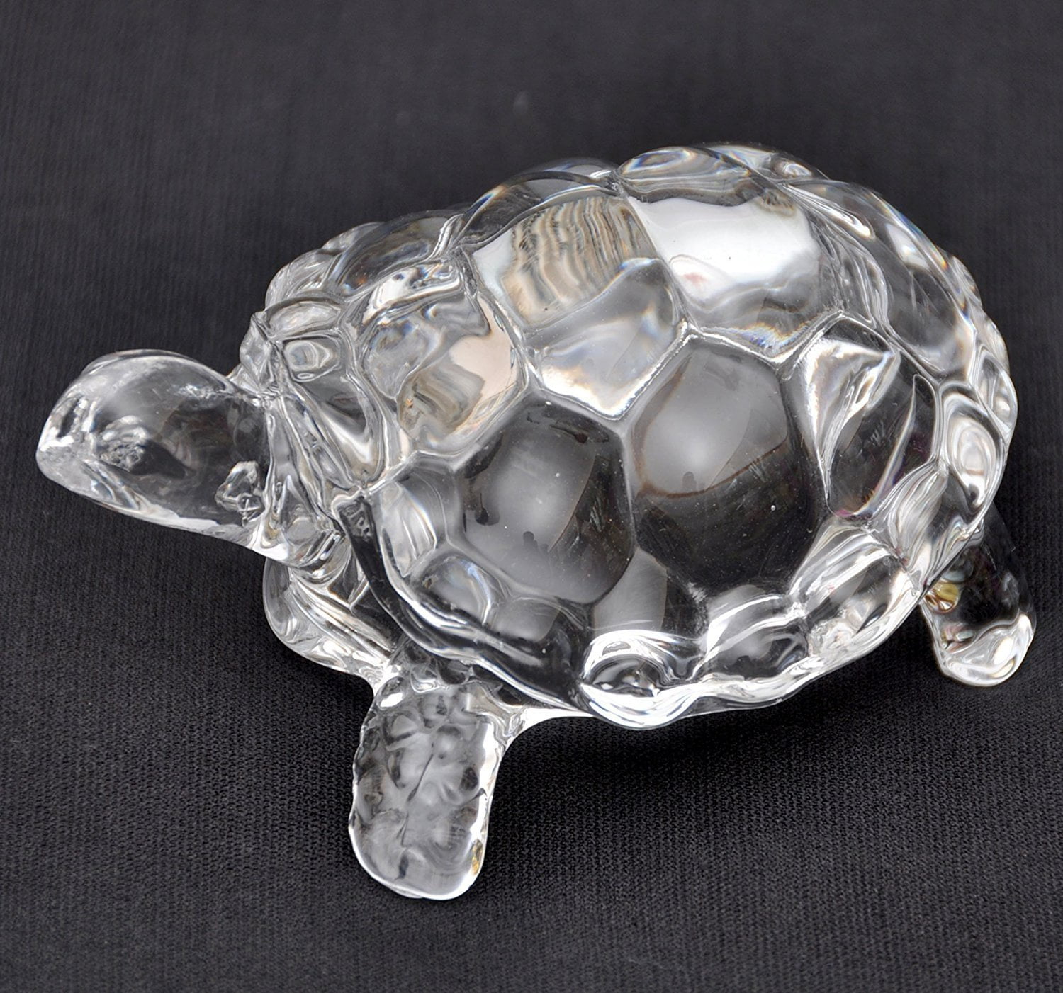 Crystal Back Turtle Petrichor Clear Crystal Turtle Figurine for Modern Home Decoration ...