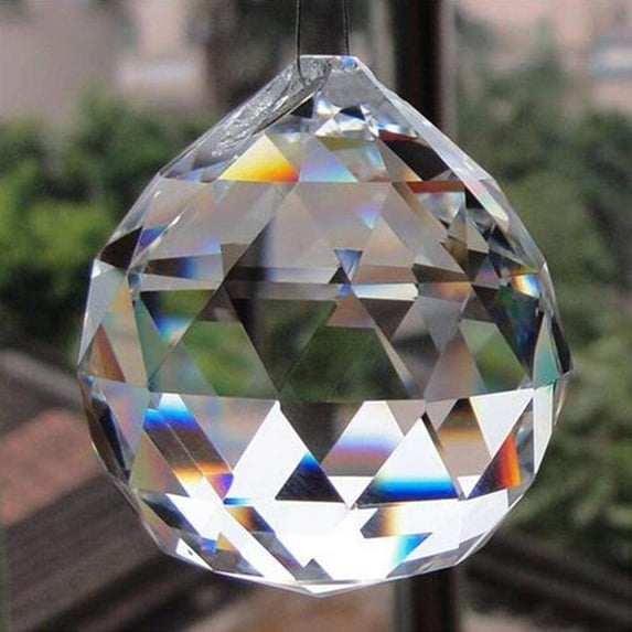 Petrichor Feng Shui Clear Crystal Hanging Ball for Good Luck & Prosperity (60MM) - Home Decoration / Gifting