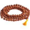 thumbnail image 1 of Petrichor Rudraksha Mala Necklace (108 Beads, Brown, Unisex Adult), 1 of 4