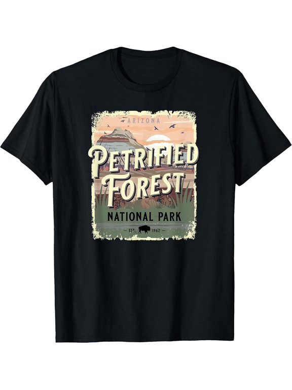 Petrified Forest National Park AZ Retro Souvenir Tee Shirt