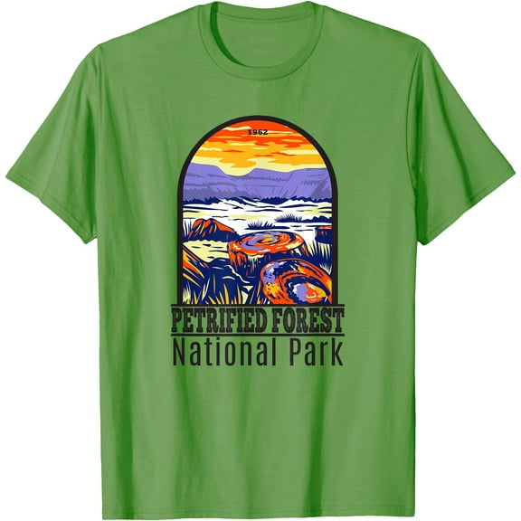 Petrified Forest National Park Retro Unisex T-Shirt for Men Women Kids Toddler,Lime Color,Size L