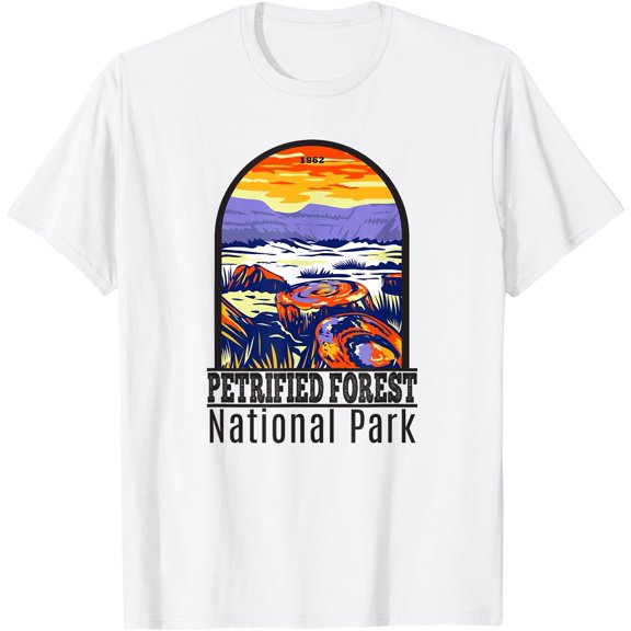 Petrified Forest National Park Retro Unisex T-Shirt for Men Women Kids Toddler,White Color,Size L