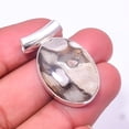 thumbnail image 1 of Petrified Peanut Wood Jasper -Australia 925 Silver Plated Pendant 1.33", Brown Peanut Wood Jasper Pendant P_7997_323_55, 1 of 2