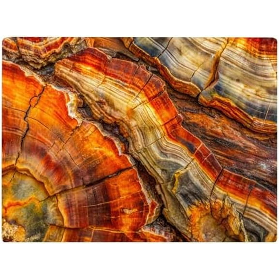 Petrified Wood Grain Agate Marble Kitchen Glass Cutting Board Decorative Gift Marbled Granite Stone Rock Gift For Her Mom Wife$$Home Decor, Kitchen, & Other