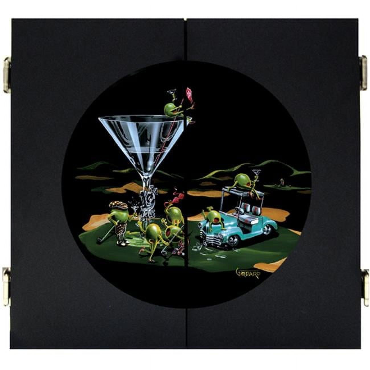 Petro Enterprises GODDC-09 19Th Hole Dartboard Cabinet