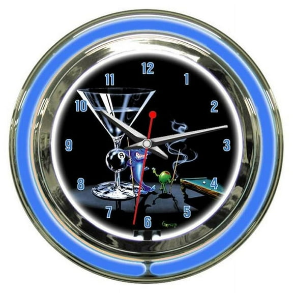 Petro Enterprises GODNC14-04 Pool Shark 14 in. Neon Clock