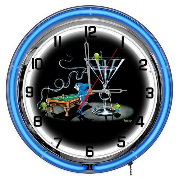 Petro Enterprises GODNC18-09 Lounge Lizard 18 ft. Neon Clock