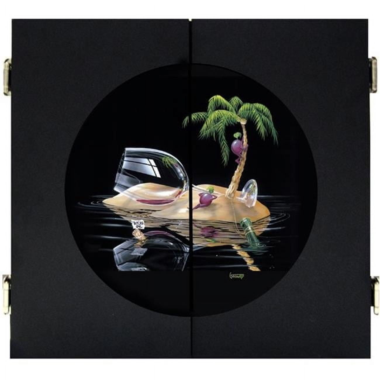 Petro Enterprises  Lost In Paradise Dartboard Cabinet